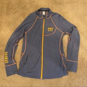 Ragnar relay running gray zip up